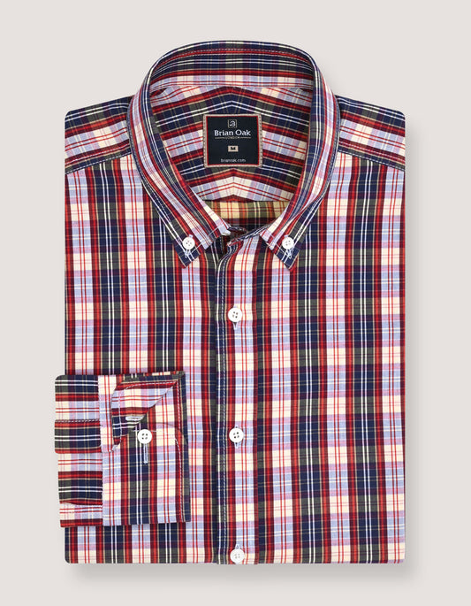 Multicolour checked casual shirt for men