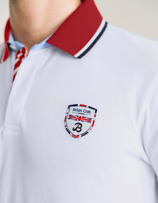 Designer Cotton Polo - White
