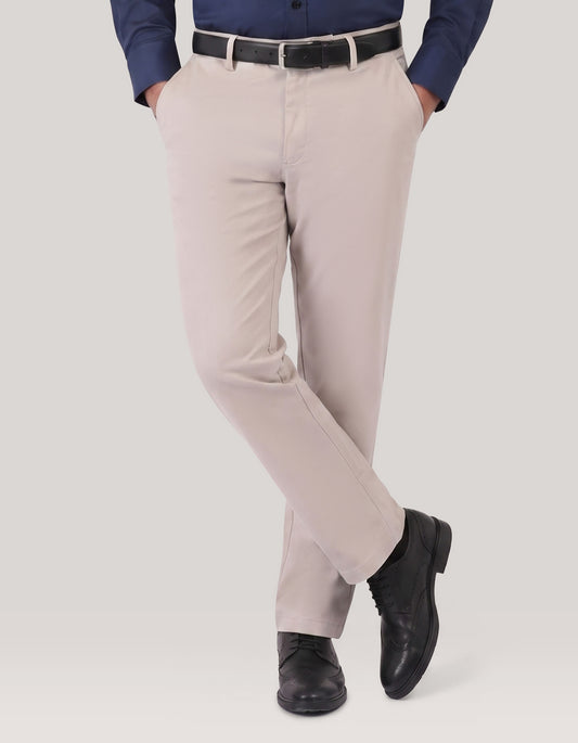Straight Fit Stone Chino Trouser