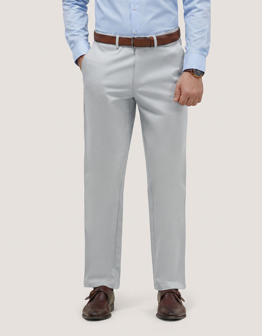 Pantalon chino argenté facile d'entretien