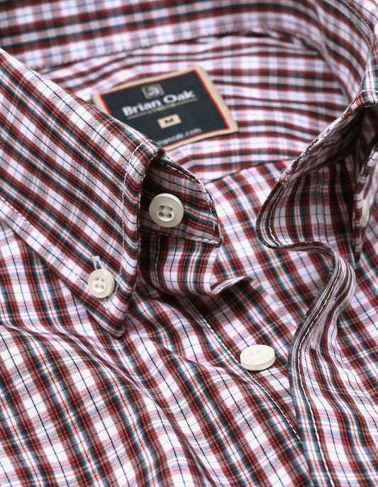 Men's maroon smart fit casual shirt