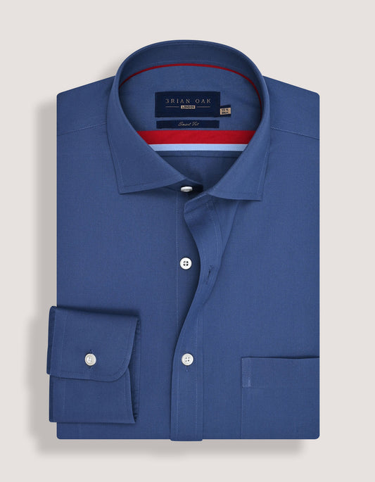 Versatile medium blue formal shirt