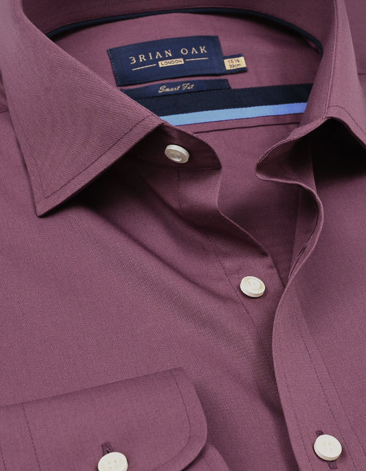 Men's plum easy iron dress shirt