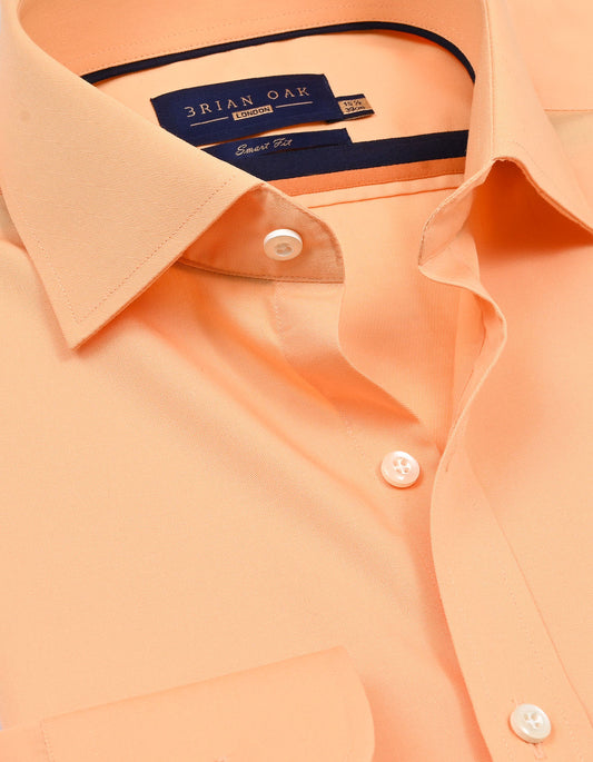 Men's light orange easy iron dress shirt
