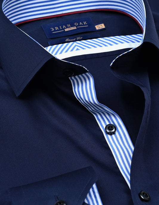 Navy Designer Formal Shirt