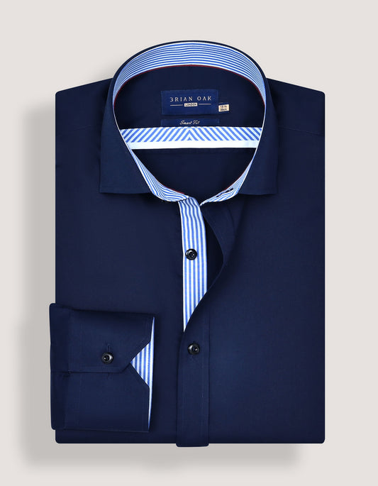 Navy Designer Formal Shirt
