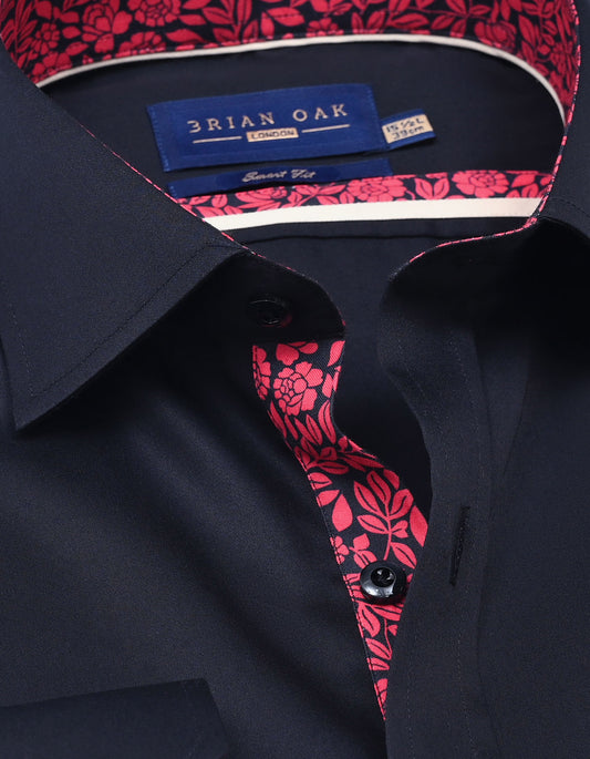 Designer Satin Dress Shirt - Black