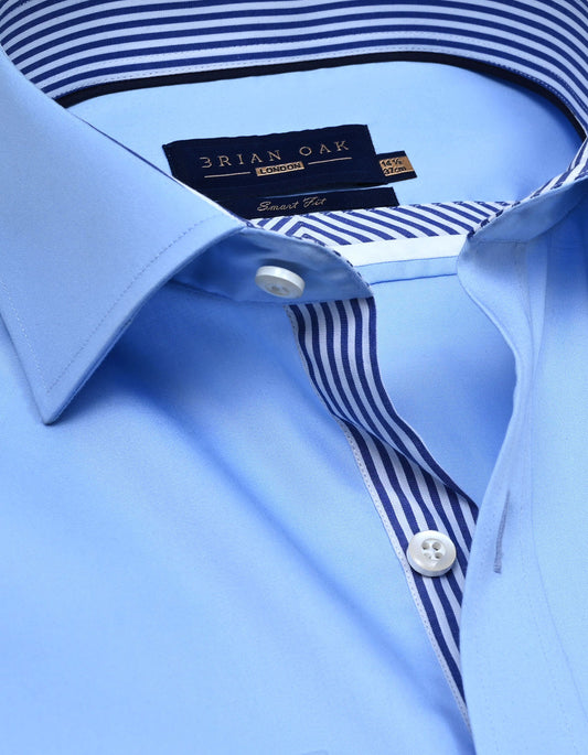 Sky Blue Designer Satin Shirt