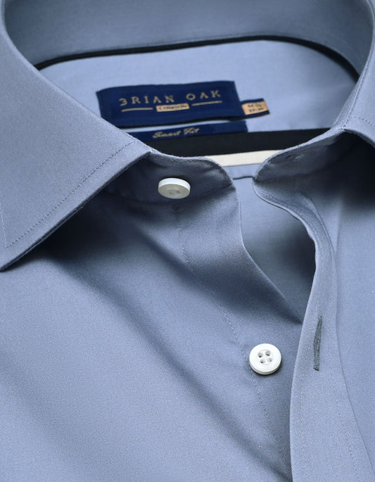 Men's plain grey smart fit formal shirt