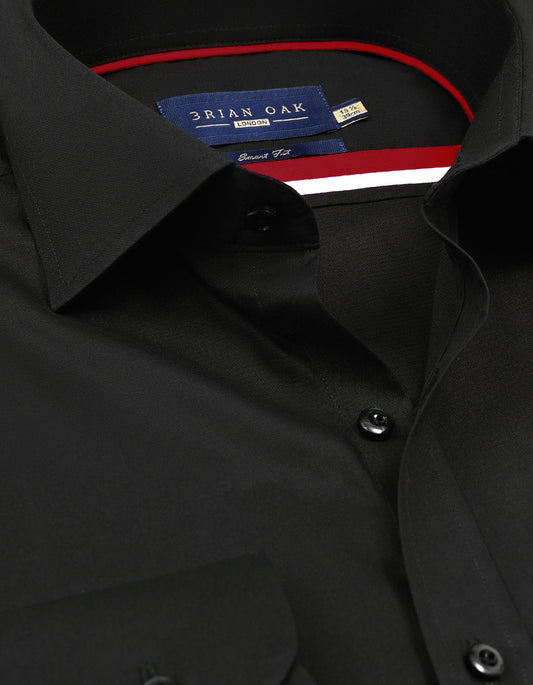 Men's black Oxford dress shirt