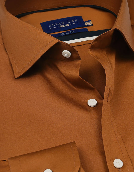 Light Brown Satin Dress Shirt