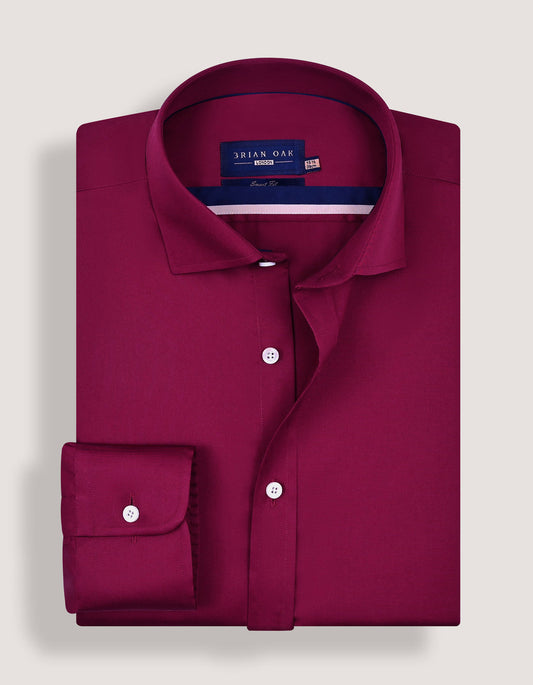 Magenta satin formal shirt