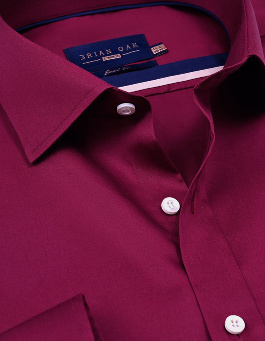 Men's magenta satin dress shirt