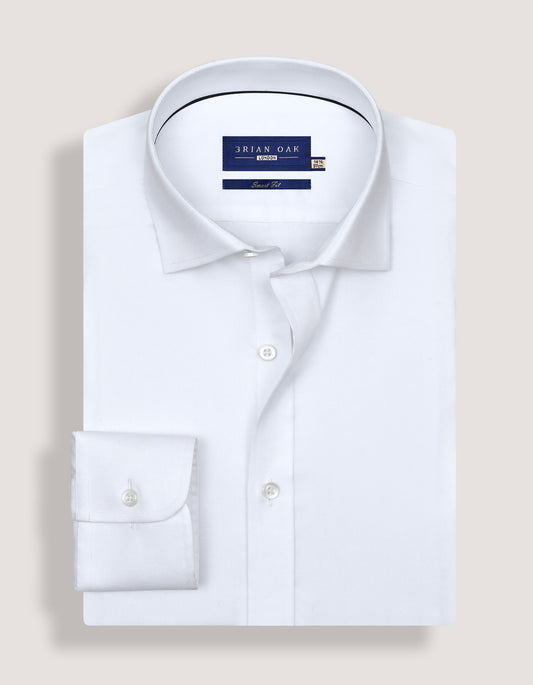 White Textured Dress Shirt UK