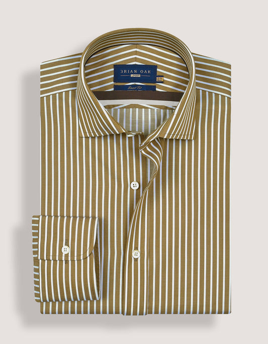 Beige striped formal shirt UK