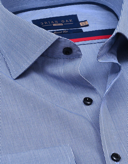 Royal Blue Check Pattern Shirt