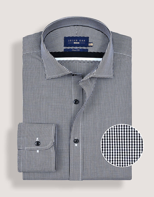 Black Mini Check Shirt