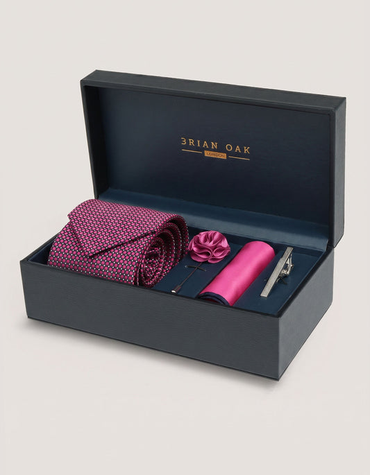 Magenta Checkered Accessory Set