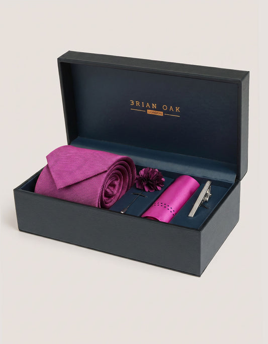 Ensemble d'accessoires exotiques texturés roses pour hommes