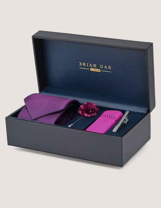 Ensemble de cravates texturées magenta