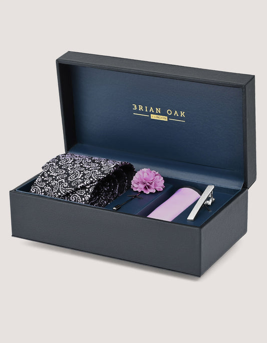 Ensemble de cravates de luxe pour homme - Rose