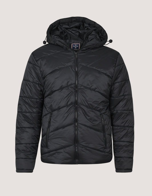 Black Hooded Puffer Jacket