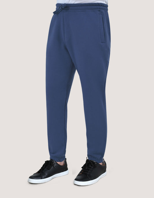 Mid Blue Plain Joggers