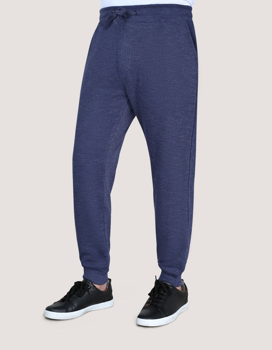 Navy Textured Joggers