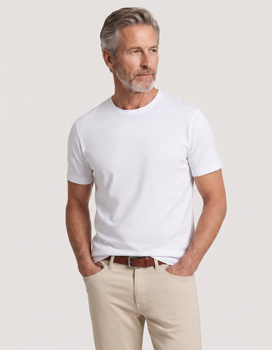 T-shirt en pur coton Supima - Blanc