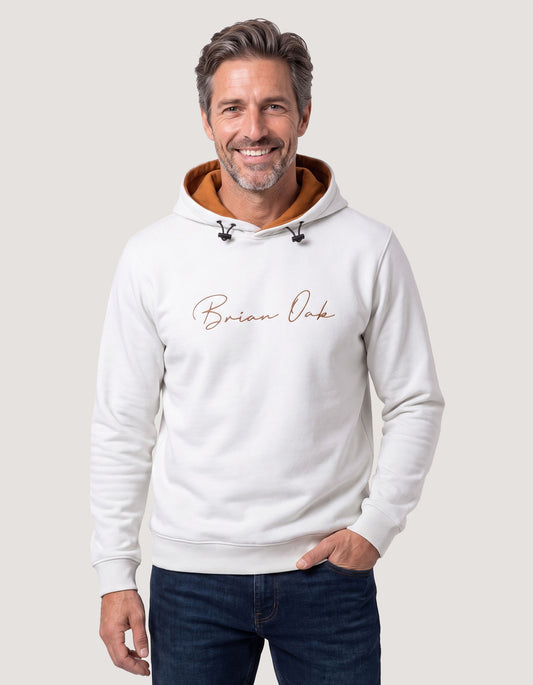 Sweat à capuche en polaire blanc cassé