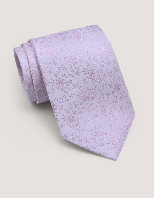 Baby Pink Floral Patterned Tie