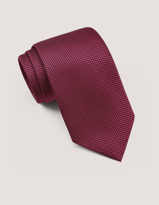 Dark Red Luxury Textured Silk Tie