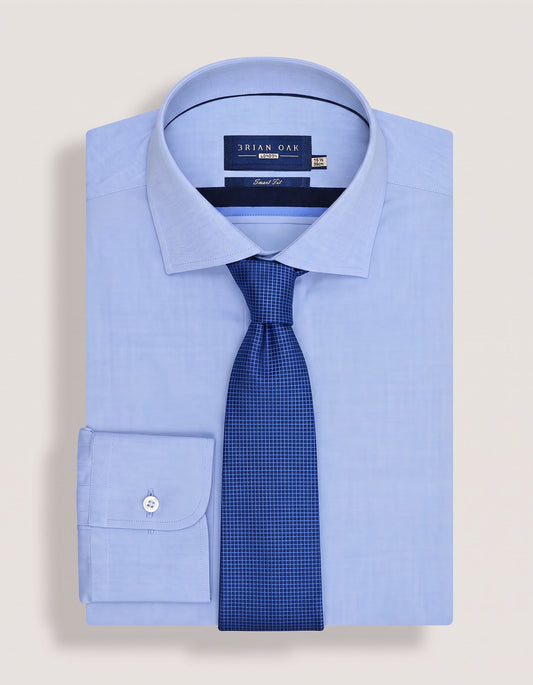 Two-tone Blue Checkered Tie