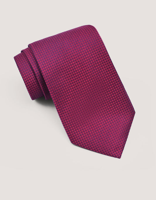 Shiny Red Luxury Checkered Tie