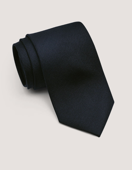 Black Self Printed Silk Tie