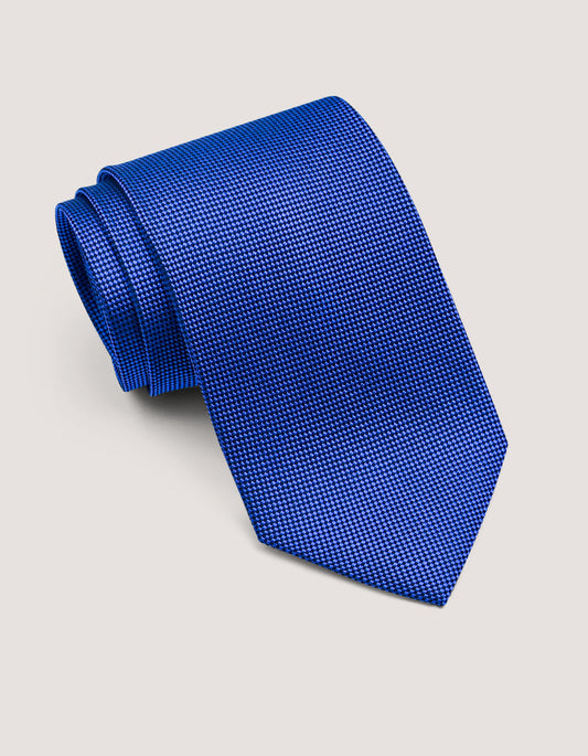 Royal Blue Self Printed Silk Tie