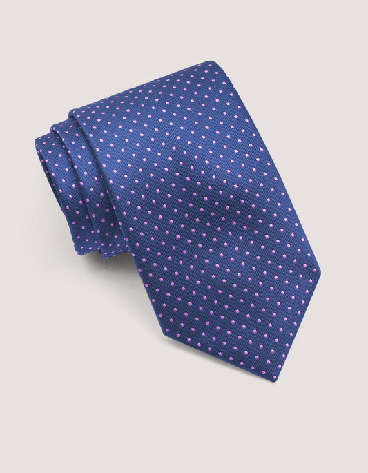 Dotted Pink Mens Silk Tie
