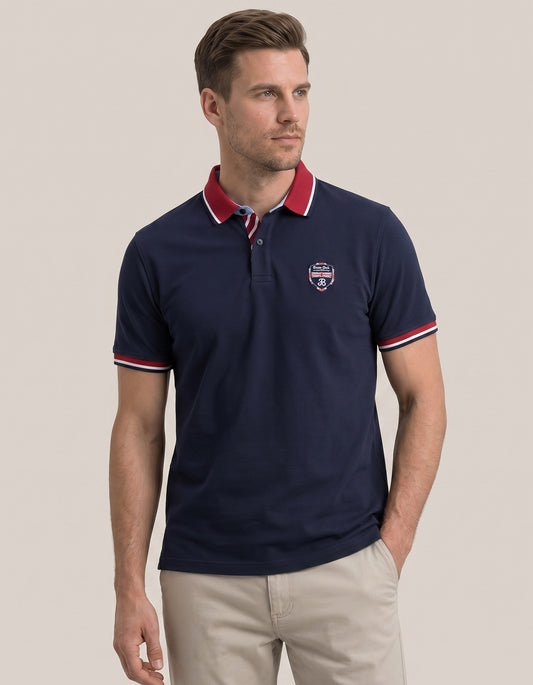 Polo de luxe pour homme – Bleu marine