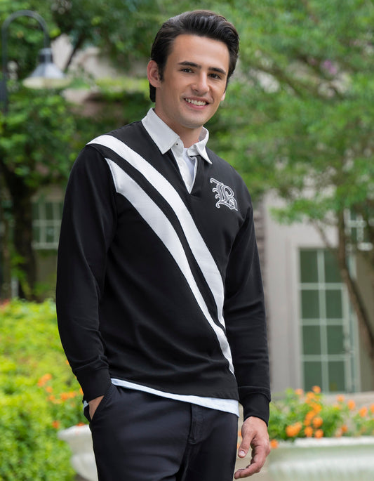 Maillot de rugby classique noir