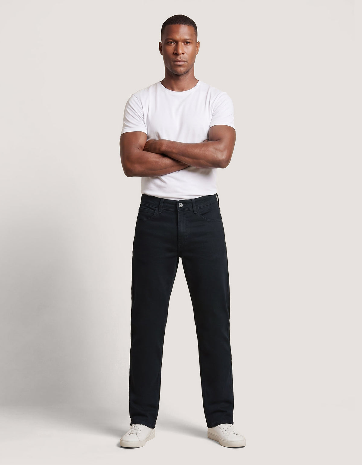 Denim noir extensible confortable