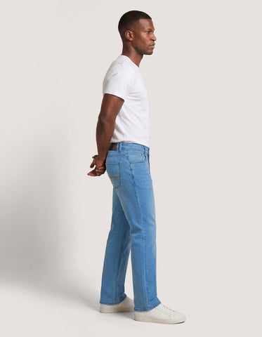 Jean stretch confortable bleu glacier