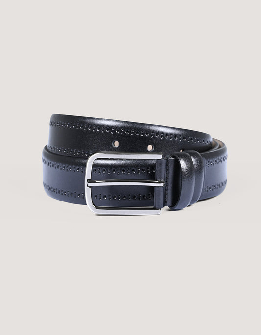 Textured Black Formal Belt