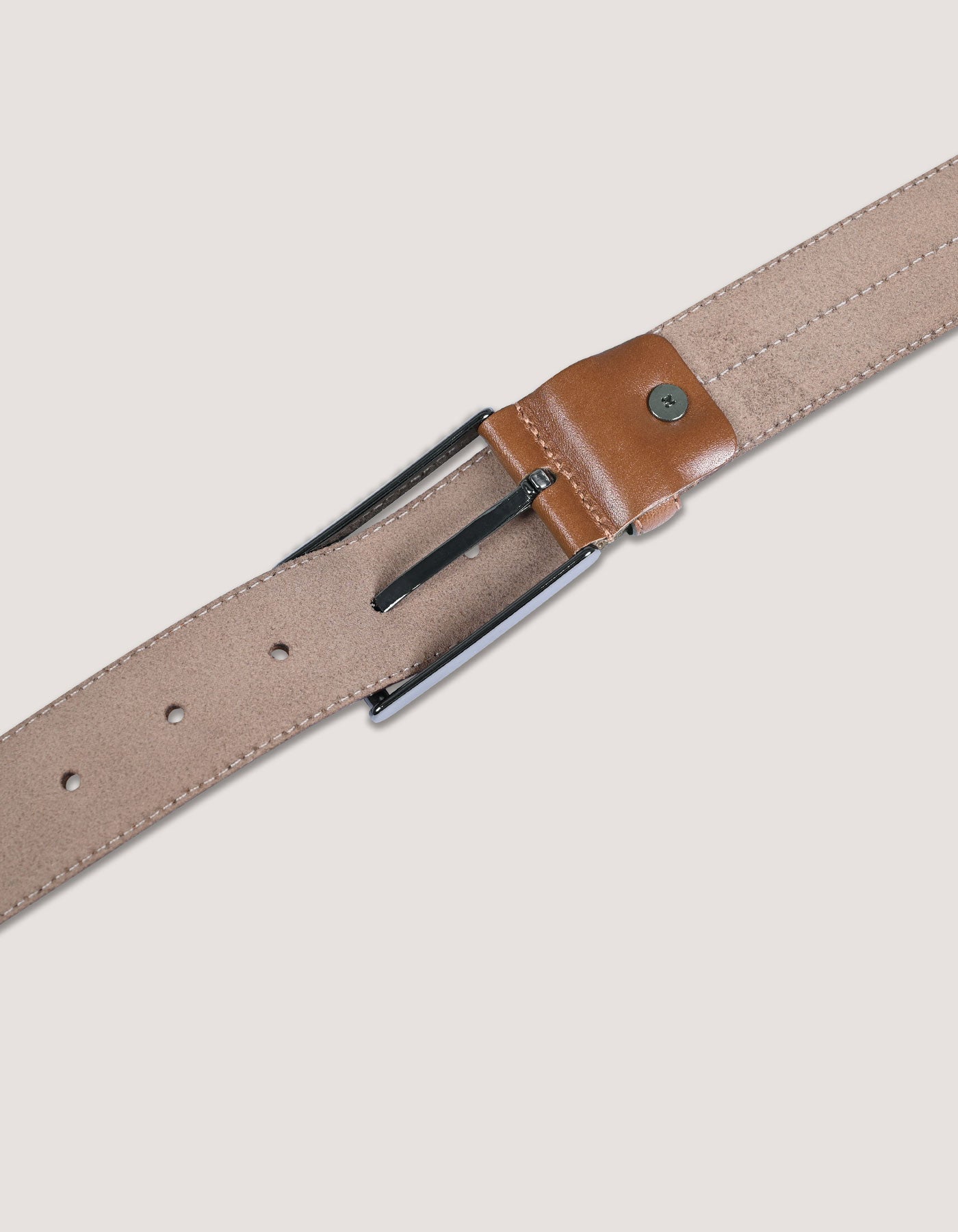 Embroidered Tan Formal Belt