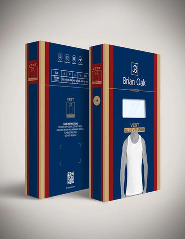 Regular Fit White 100% Cotton Vest