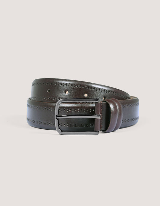 Brown Belt With Black Buckle