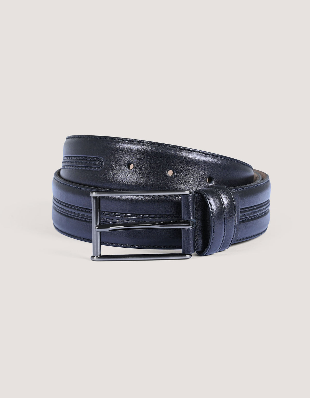 Black Center Stitched Formal Belt