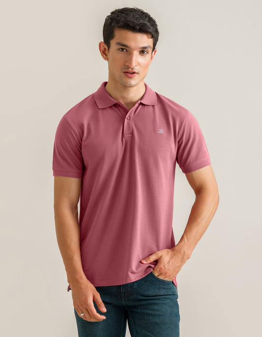 Plain Pique Polo - Warm Pink