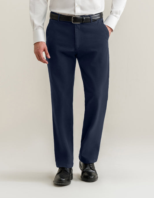 Mens Black Cotton Trousers