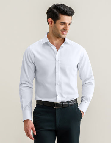 Chemise blanche texturée pour homme Brian Oak Limited