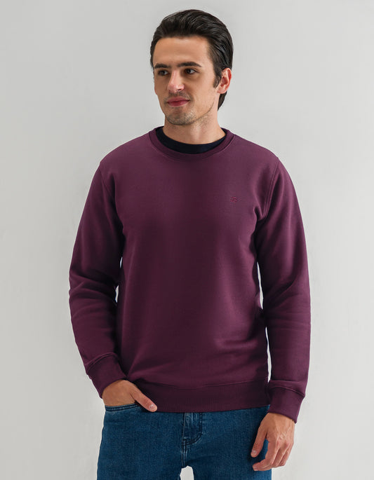 Classic Maroon Crewneck Sweatshirt